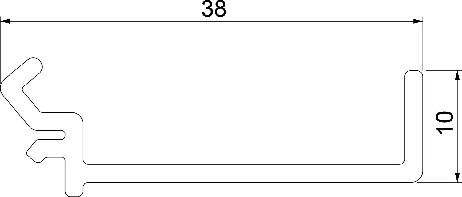 Przegroda do RAPID 45-2 38x13 GK-TW53 2m, 6113290