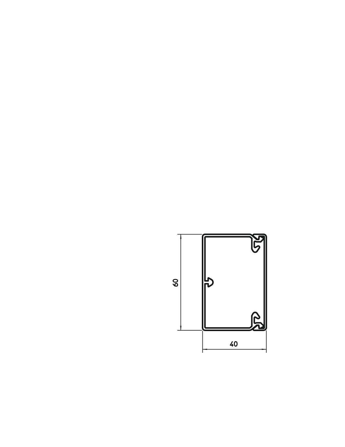 Kanał ścienny i sufitowy WDK400x60RW 6191134