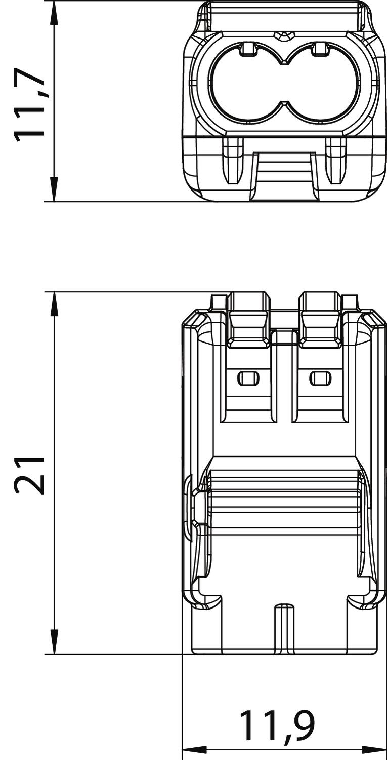 Szybkozłączka 2x 0,2-2,5mm2 61 225 FL, 2054450