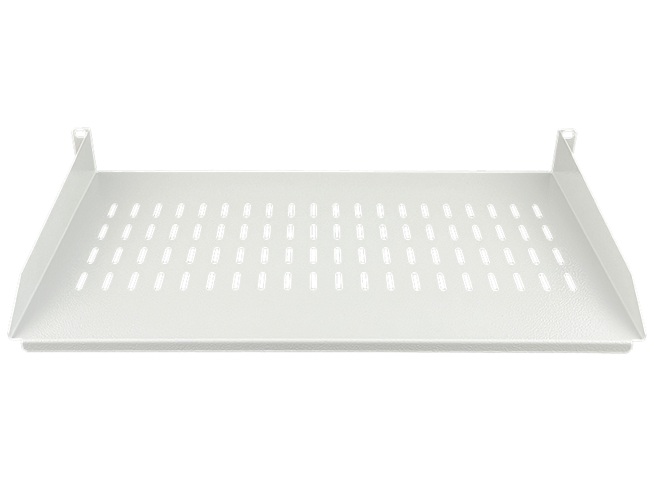 Półka stała 19" 1U głęb. 280mm, szara, 2 punkty mocowania SA-P-19-1U-280-2-S-01