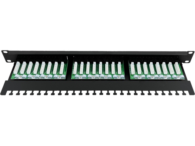 Panel krosowy UTP 24 porty LSA kat.6 z półką A-LAN PK001