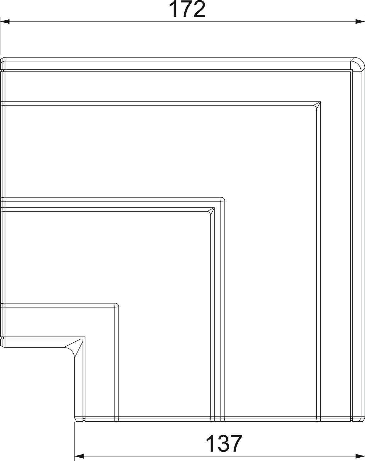 GK-FH53130RW, Naroże płaskie, 172x172x56 6113270