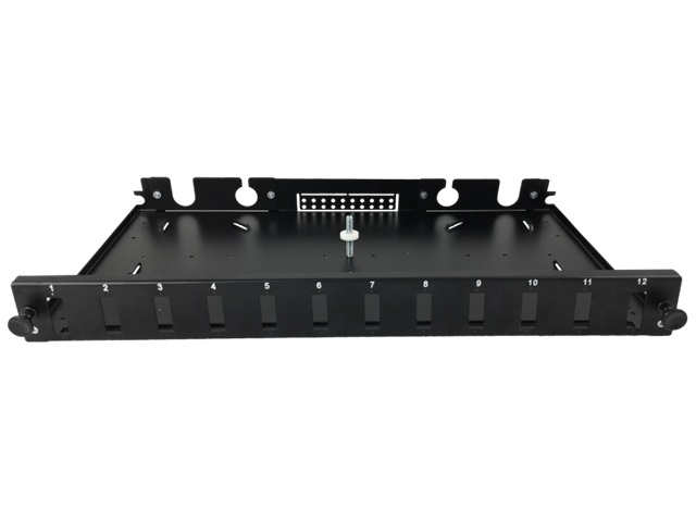 FO Panel 12xSC duplex 19" 1U z akcesoriami (dławiki, śruby, opaski) FOP-1U-12SCD-C