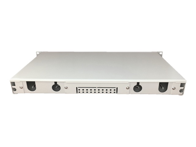 FO Panel 12xSC 19" 1U z akcesoriami montażowymi (dławiki, śruby, opaski), FOP-1U-12SCS-S