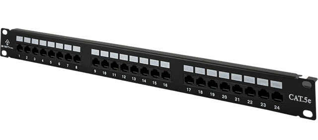 Panel krosowy UTP 24 porty LSA kat. 5e A-LAN z półką, PK013