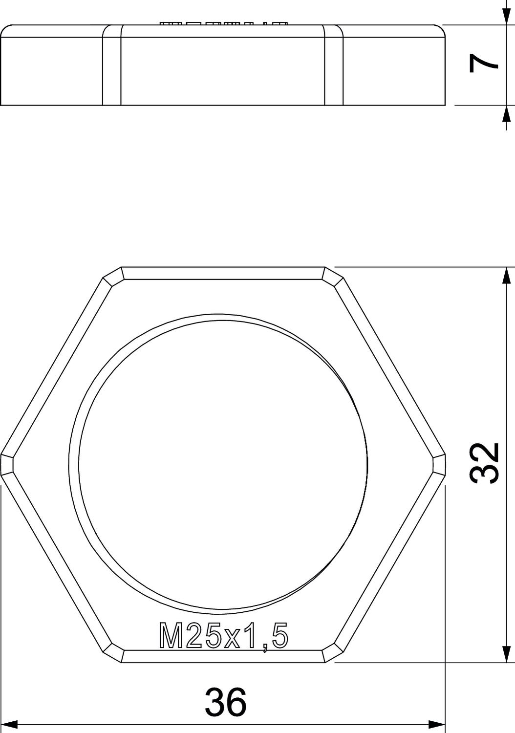 116 M25 LGR PA kontrnakrętka M25