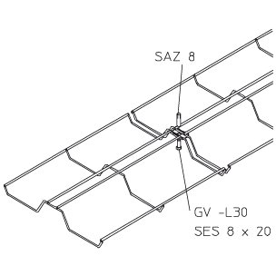 Nakładka łącznika korytka GV-L 30F, PKWiU 25.11.23.0