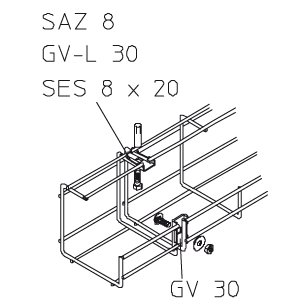 Nakładka łącznika korytka GV-L 30F, PKWiU 25.11.23.0