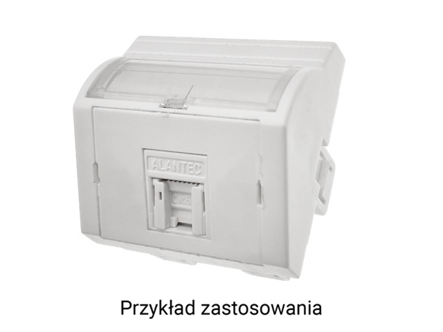 Adapter 45x45 1xRJ45 (wypukły kątowy) ALANTEC