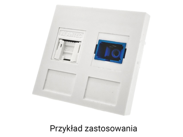 Adapter 45x45 2xRJ45 (płaski) ALANTEC OS024
