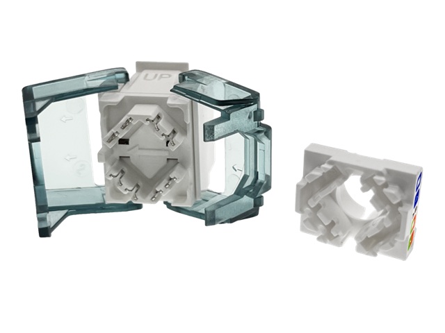 Moduł keystone RJ45 beznarzędziowy UTP kat.6A ALANTEC PLUS - badanie jakości INTERTEK (USA) - PODWYŻSZONE PARAMETRY TRANSMISYJNE MB007-1