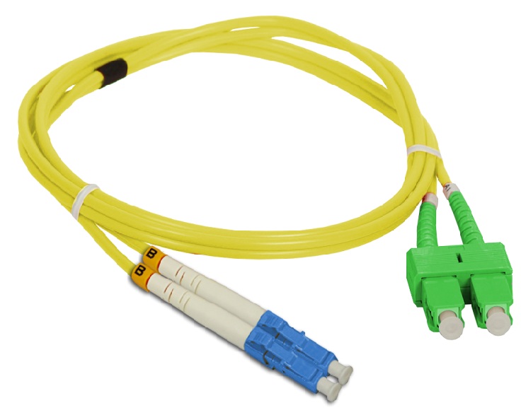 FO Patch cord SC/APC-LC duplex SM 9/125 2.0m, FOC-SCALC-9SMD-2
