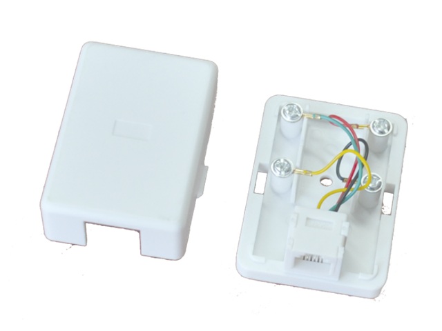 Gniazdo natynkowe telefoniczne UTP 1xRJ11 (6p4c) GN009