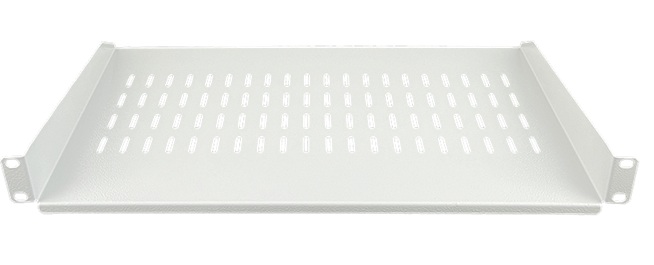 Półka stała 19" 1U głęb. 280mm, szara, 2 punkty mocowania SA-P-19-1U-280-2-S-01