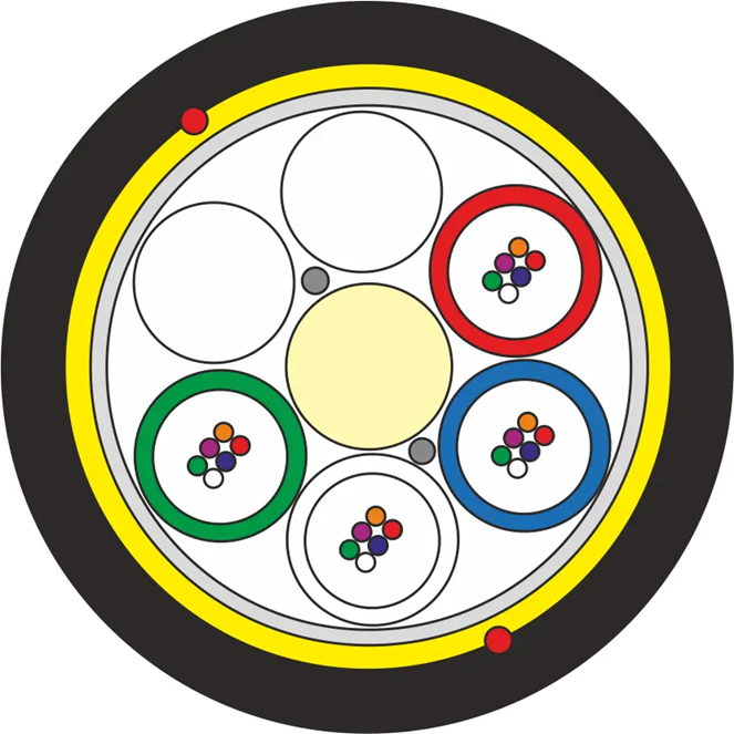 Kabel FO BKT DRL27Z zewn., wzmocniony Z-XOTKtsdD 24J (2x12) SM G652D 250um 2700N/1500N CPR: Fca AH07