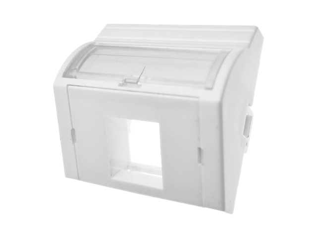 Adapter 45x45 1xRJ45 (wypukły kątowy) ALANTEC