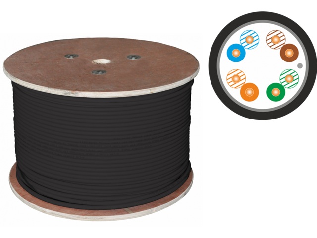 Kabel F/UTP kat.5e PE 4x2x24AWG 500m ZEWNĘTRZNY SUCHY ALANTEC KIF5OUT500