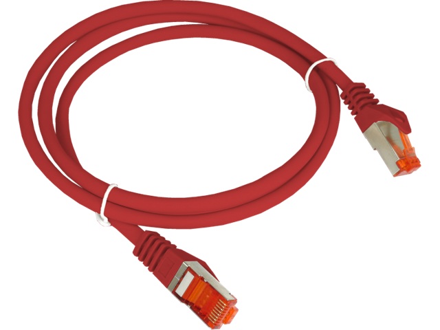 Patch-cord S/FTP kat.6A LSOH 0.25m czerwony ALANTEC KKS6ACZE0.25