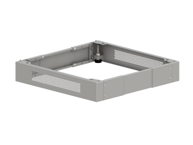 Cokół uniwersalny do szaf wiszących 19" regulowany szer. 600 x głęb. 400, 500, 600 mm, kolor szary  SA-CU-SW-600-S