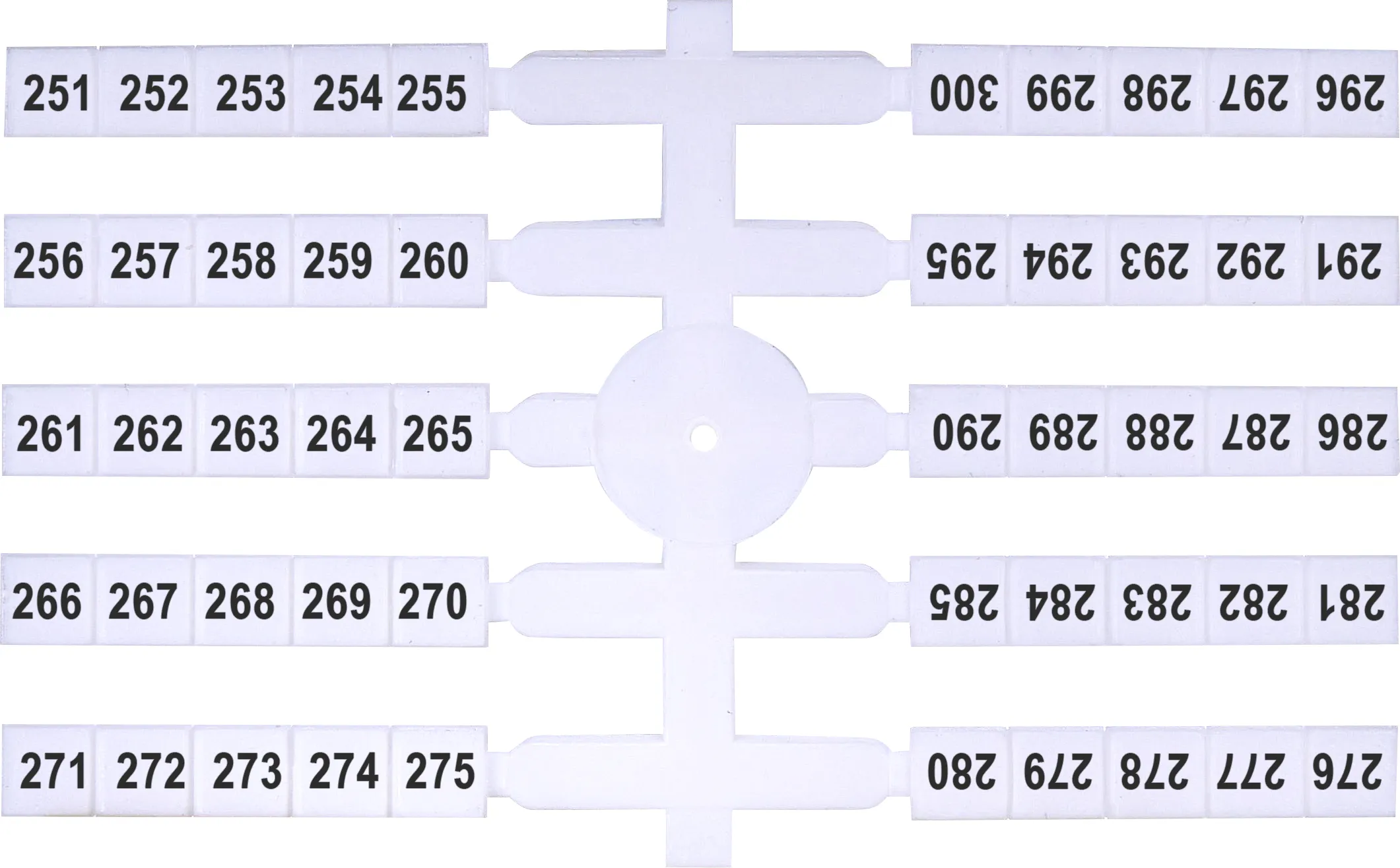 Oznacznik elastyczny (4 x 50 szt.) 251-300 (EO3)
