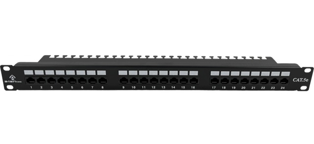 Panel krosowy UTP 24 porty LSA kat. 5e A-LAN z półką, PK013