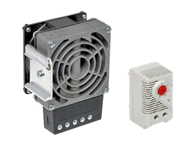 Dmuchawa grzewcza 100W z termostatem do szaf zewnętrznych