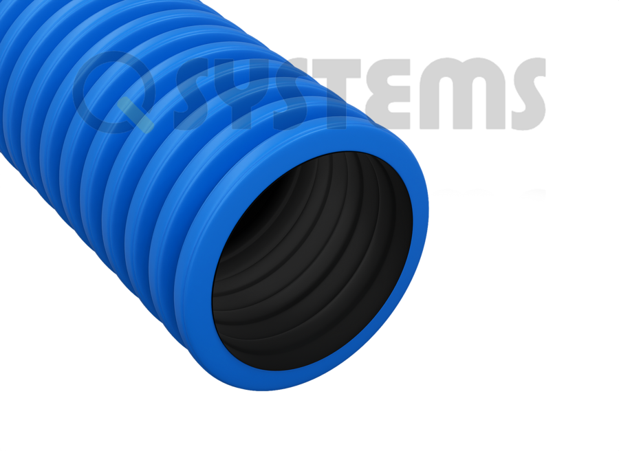 QRK 40 FLEX RURA KARBOWANA W KRĘGACH śr.40mm 50m; NIEBIESKA