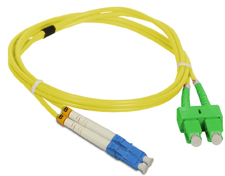 FO Patch cord SC/APC-LC duplex SM 9/125 1.0m, FOC-SCALC-9SMD-1