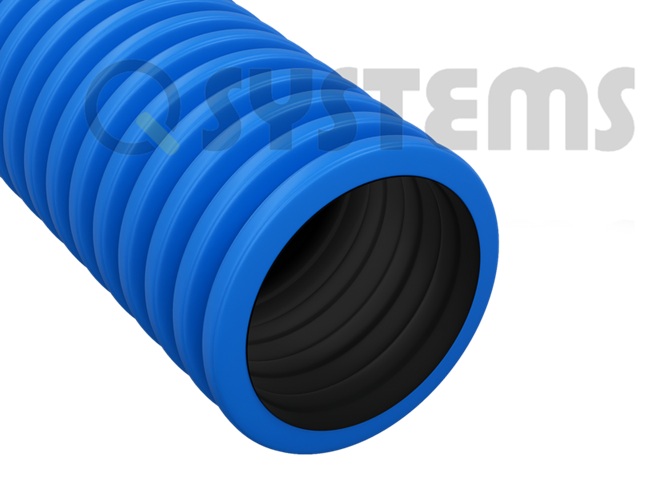 QRK 40 FLEX RURA KARBOWANA W KRĘGACH śr.40mm 25m; NIEBIESKA