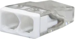 Szybkozłączka 2x0,5-2,5mm2 transparentna/biała, 2273-202