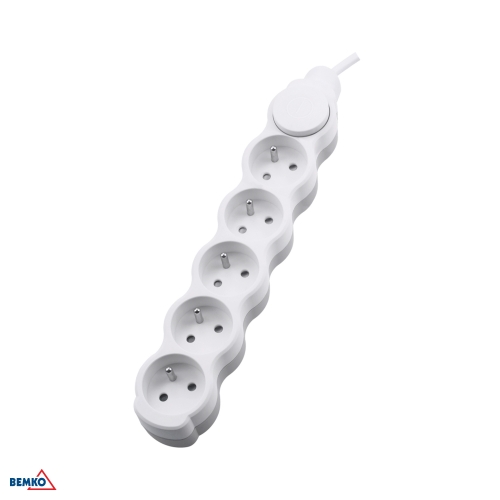 Przedłużacz NB 5X 2P+Z+WYŁ. 1.5MM X 1.5M