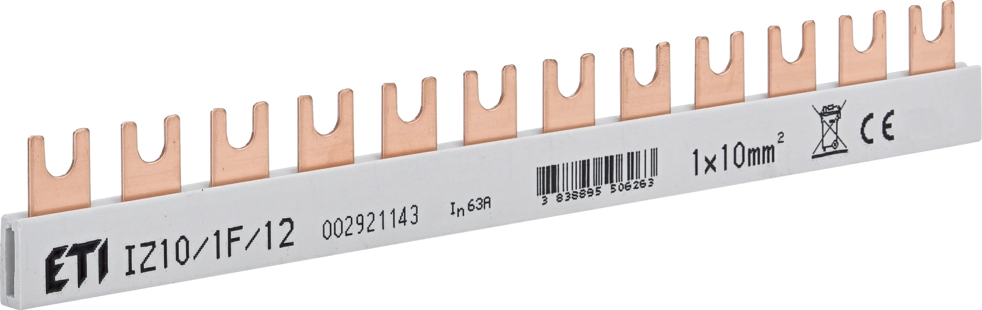 Szyna łączeniowa widełkowa 1P 63A 10mm2 (12 mod.) IZ10/1F/12 002921143