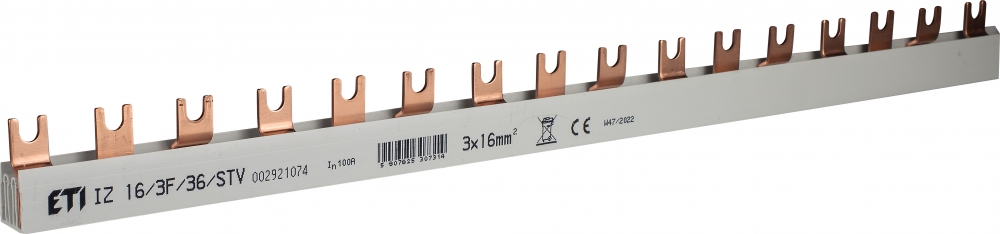 Szyna łączeniowa widełkowa 3P 100A 16mm2 (36mod.) IZ16/3F/36/SVT 002921074