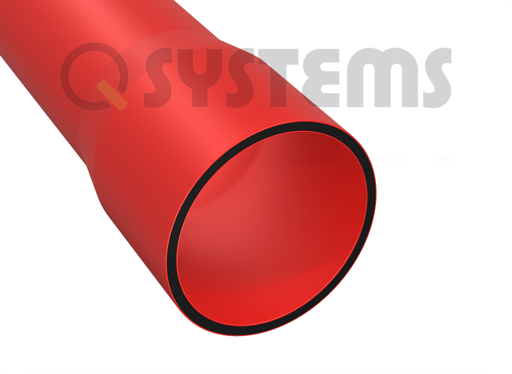 Rura gładkościenna w odcinkach QRG 160/8,0 EKO czerwony