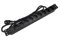 Listwa zasilająca 1U , 9 gniazd, PZ09